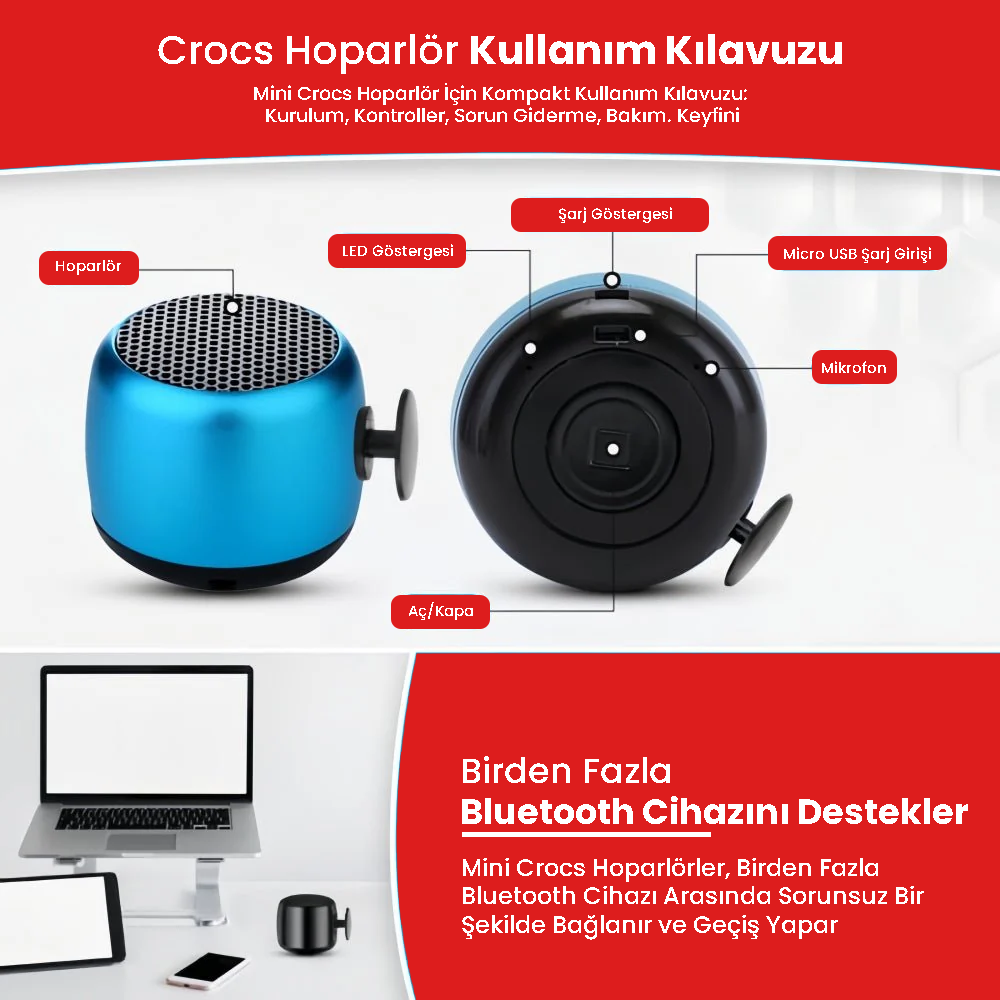 Crocs Şarjlı Bluetooth Hoparlör